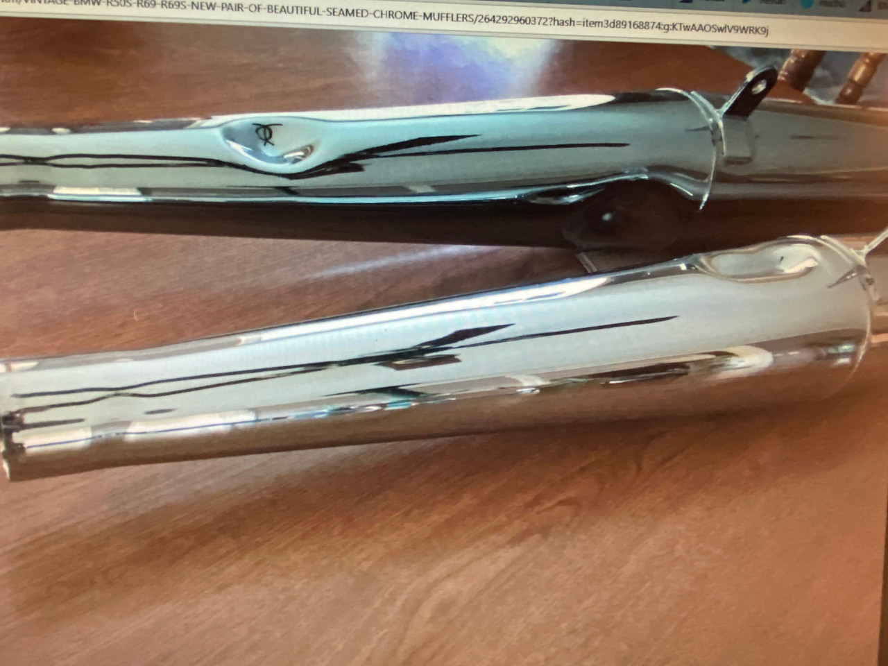 -R69 R69S SEAMED CHROME MUFFLER SET L+R - 18124090090-2