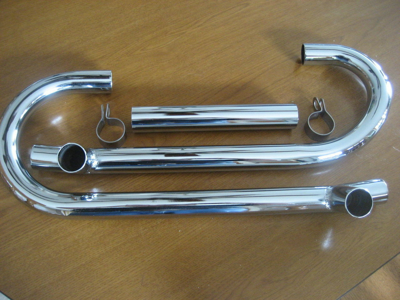 PAIR CHROME EXHAUST HEADER PACKAGE R69-69S - 18114090014-6