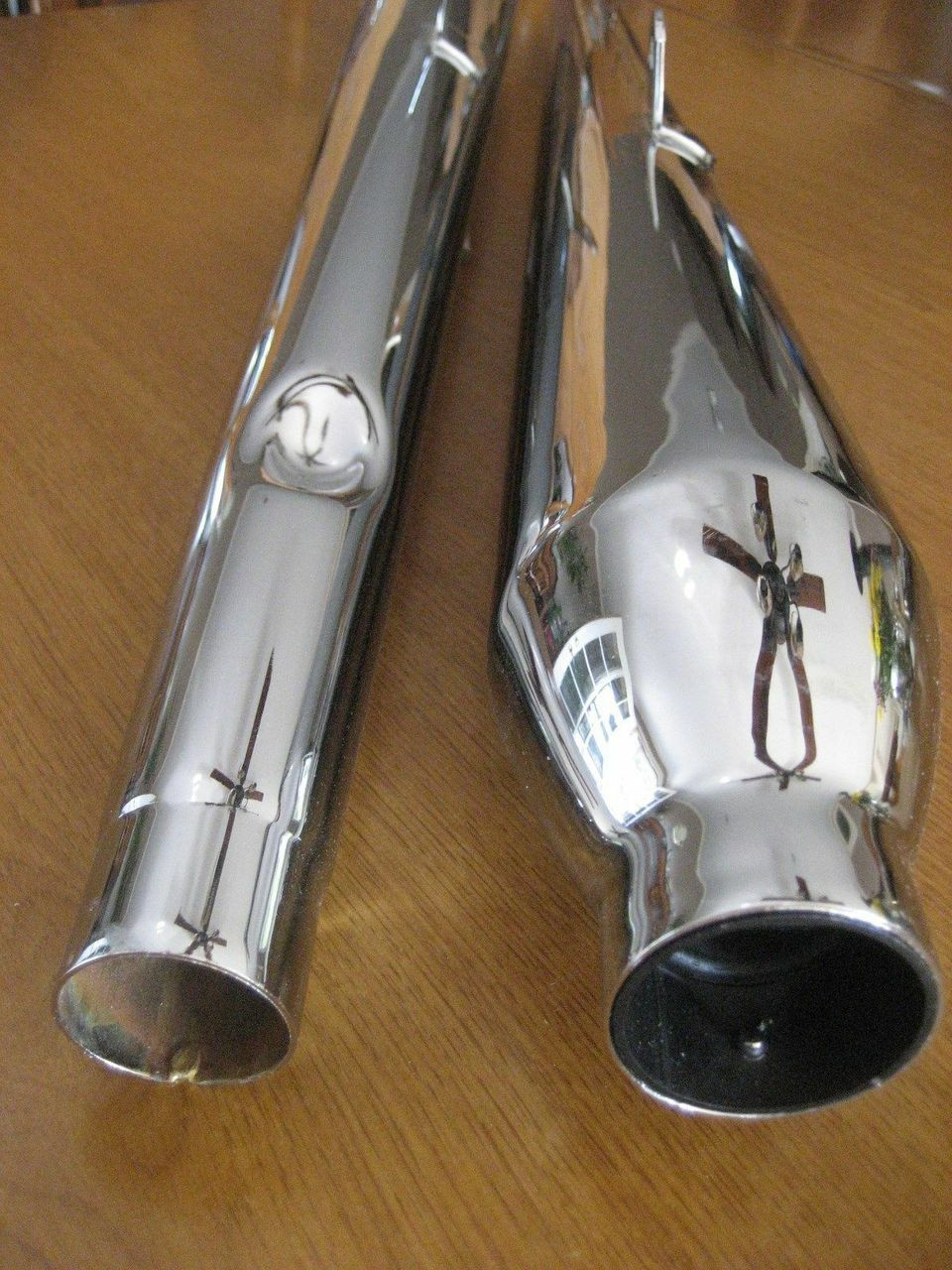 PAIR HOSKE SHAPE SPORT MUFFLERS 38MM I.D - KC2002