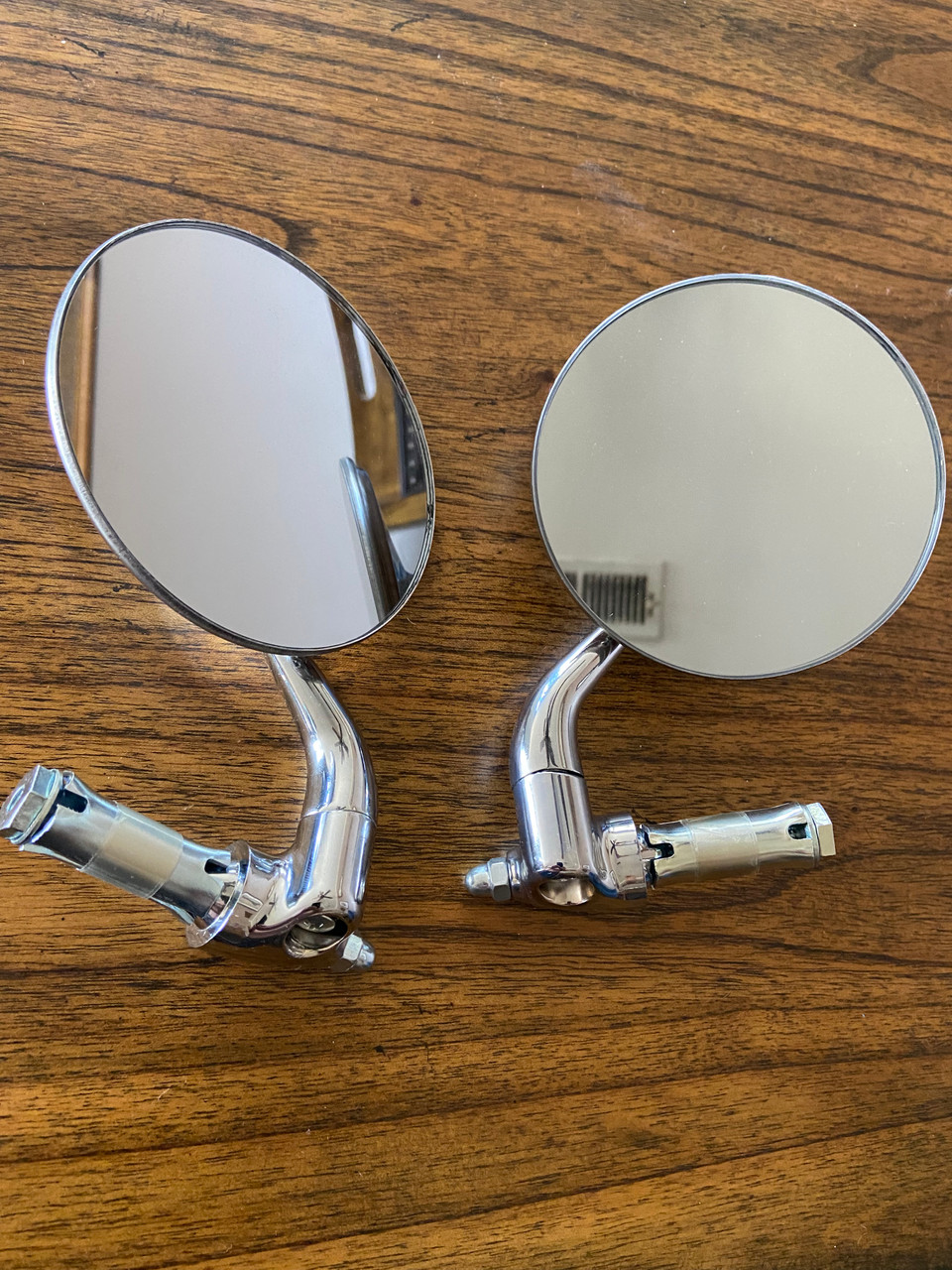 PAIR BUMM ROUND BAR-END MIRRORS BEAUTIFUL SPORTY CHROME MIRRORS - 51162072300-1