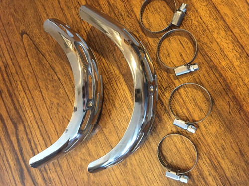 S.S EXHAUST PIPE COVER/HEAT SHIELD SET W/CLAMPS - 52001000000 S.S EXHAUST PIPE COVER/HEAT SHIELD SET W/CLAMPS - 52001000000