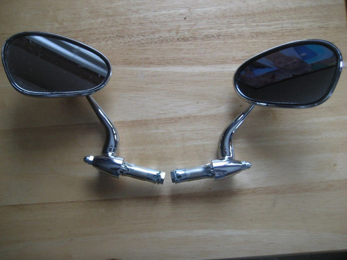 PAIR BUMM BAR-END MIRRORS BEAUTIFUL SPORTY CHROME MIRRORS - 51162072300