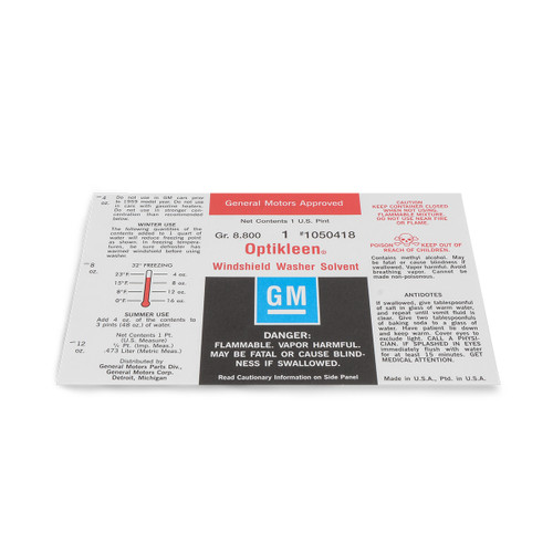 KC9962 1959-'74 GM Accessory Optikleen Glass Washer Bottle Kit