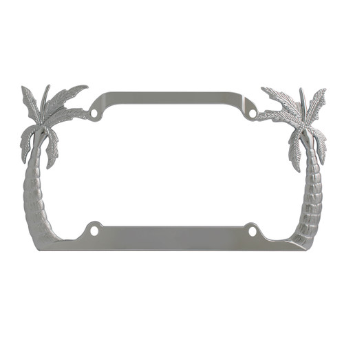 60250 License Plate Frame w/ 4 Holes & Palm Trees