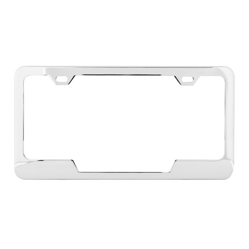 60404 License Plate Frame w/ 2 Holes & Center Cut