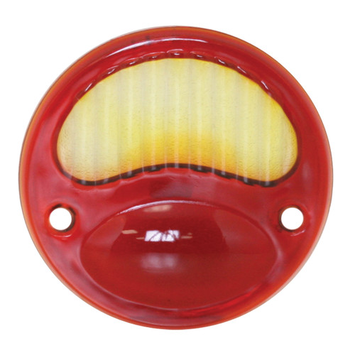 KA0004 Amber and Red Glass Tail Light Lens