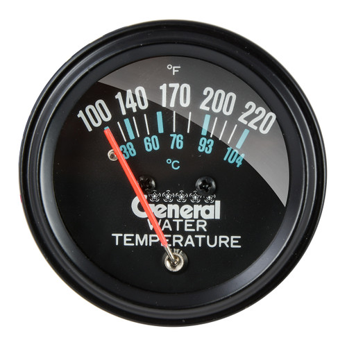 68031 Black Rim Water Temperature Gauge/100-220