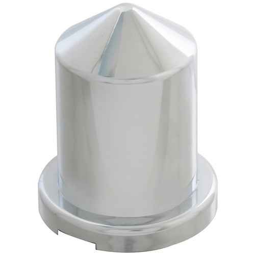 70023 Pointed Top Multi-Size Cr Pl Lug Nut Cvr w/Flange Over 1" H
