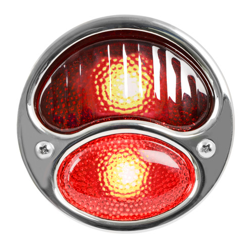 KA0035 Tail Light Assembly with Red Glass Lens
