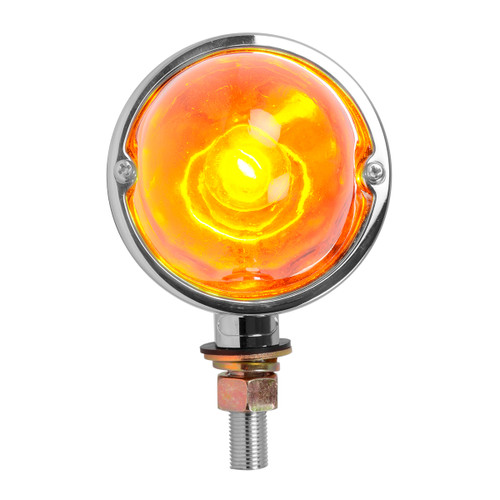 78111 Single Face Chrome Die Cast Auxiliary Color Glass Lens Light