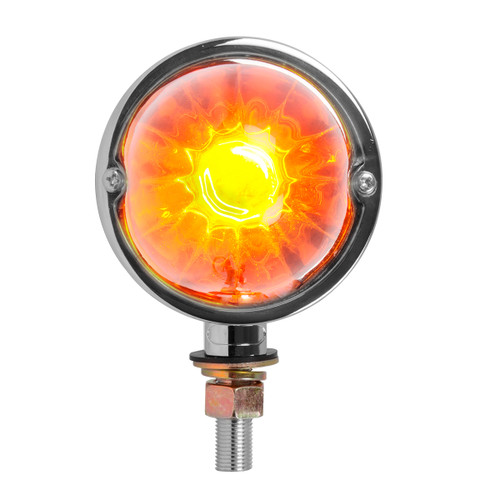 78114 Single Face Chrome Auxiliary Watermelon Glass Lens Light