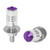 50854 Aluminum Fastener Set with Crystal