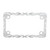 60393 Flame Motorcycle License Plate Frame w/ 4 Holes