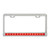 60448 License Plate Frame w/ 2 Holes, 12" LED & Chrome Plastic Bezel