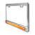 60450 License Plate Frame w/ 2 Holes, 12" LED & Chrome Plastic Bezel