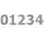 94910 Modern Number Cut Out 0 - 4