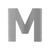 94932 Modern Letter Cut Out M - R