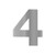95044 Modern Number Cut Out 0 - 4