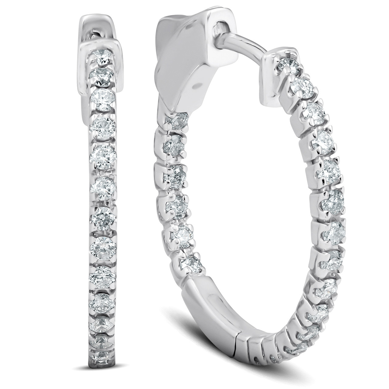 Locking sales hoop earrings