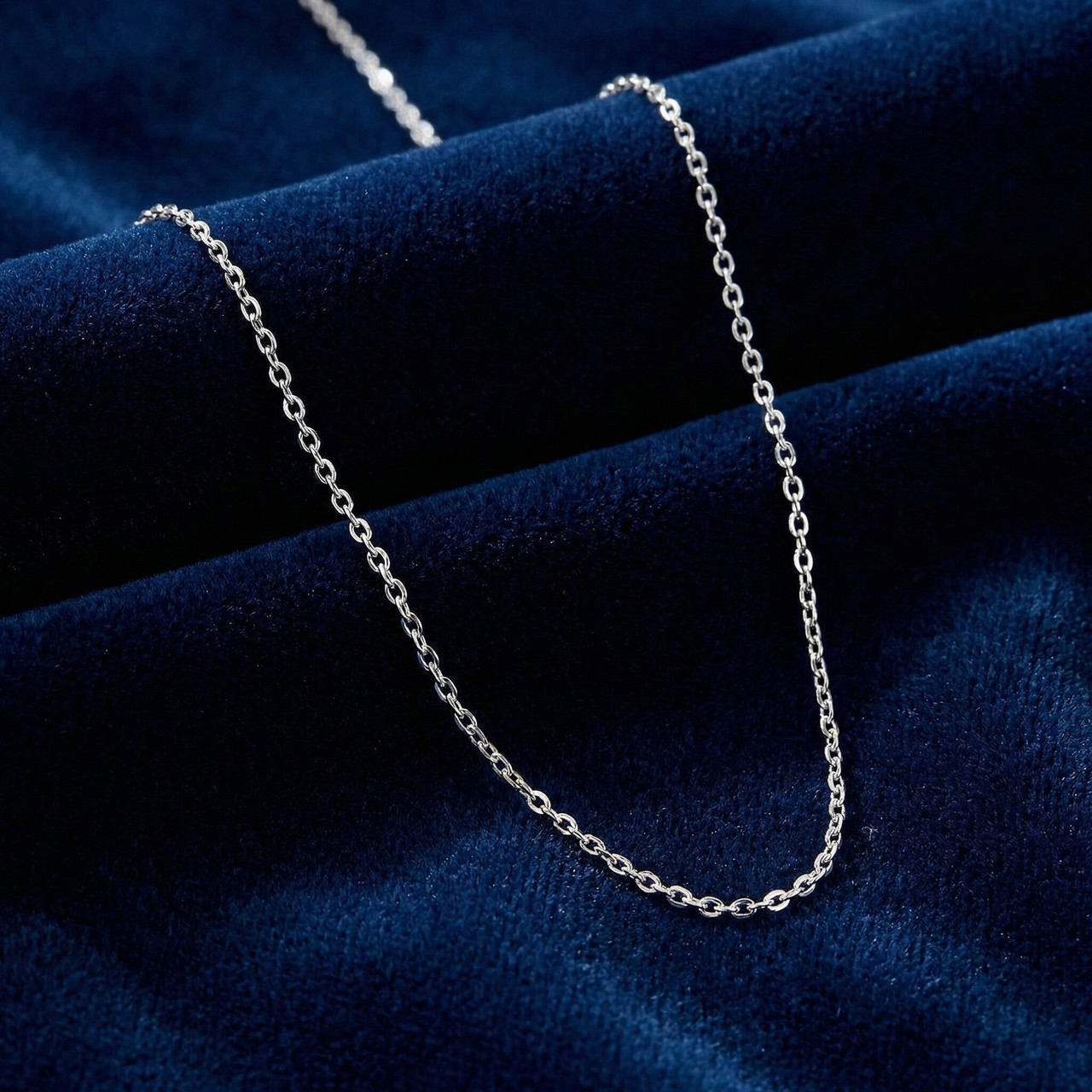 14k White Gold 18" Chain With Lobster Clasp 1.6 grams