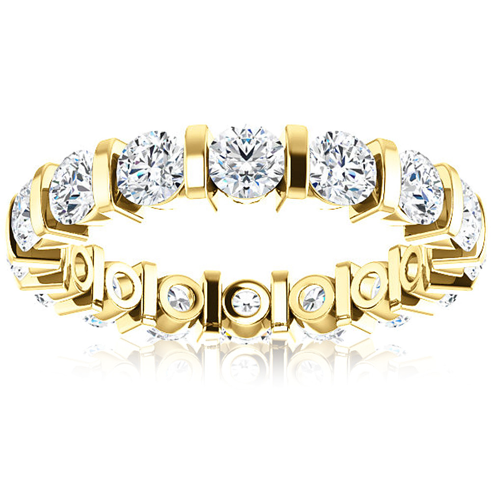 2 1/3Ct Bar Set Diamond Lab Grown Eternity Ring 14k Gold (F-G, VS)