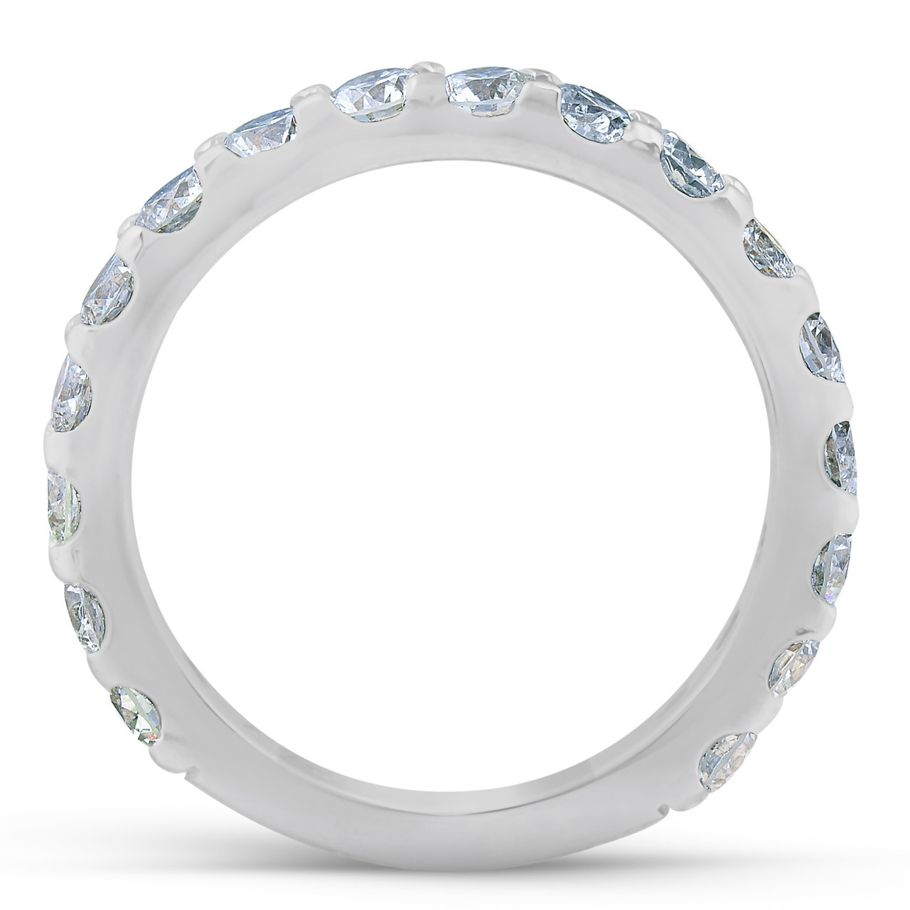 1.90 Ct Diamond Wedding Ring 10k White Gold (H-I, I1)