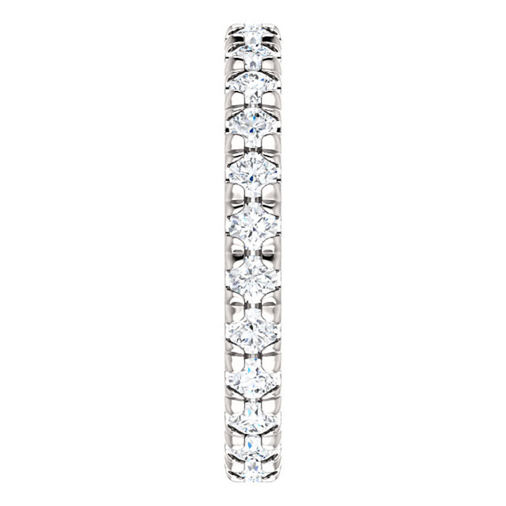 1 Ct Diamond Wedding Eternity Ring Lab Grown 14k White Gold (G-H, VS)