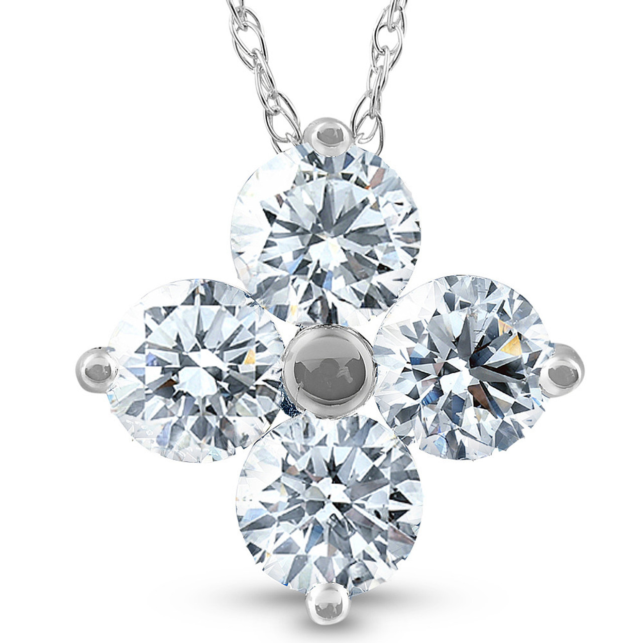 14k White Gold 1/4 Ctw 3 Stone Diamond Pendant | 3-stone Diamond Pendants |  Jewelry & Watches | Shop The Exchange