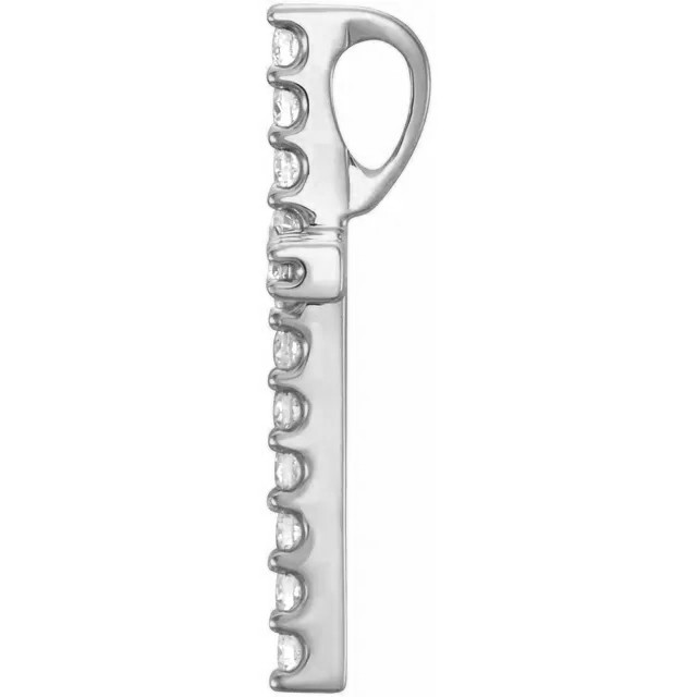 1/3 Ct Diamond Cross Pendant Necklace 18" 10k White Gold 21mm Tall (G-H, I1)