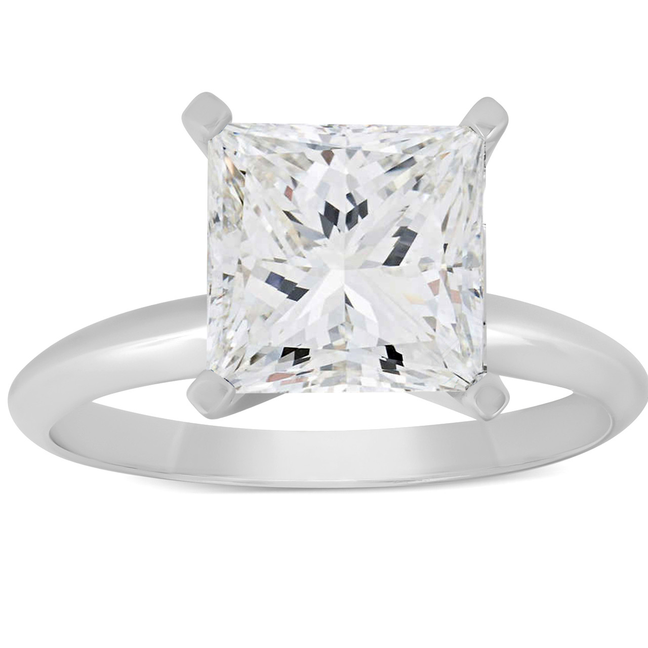 Princess-cut Diamond Engagement Ring in Platinum
