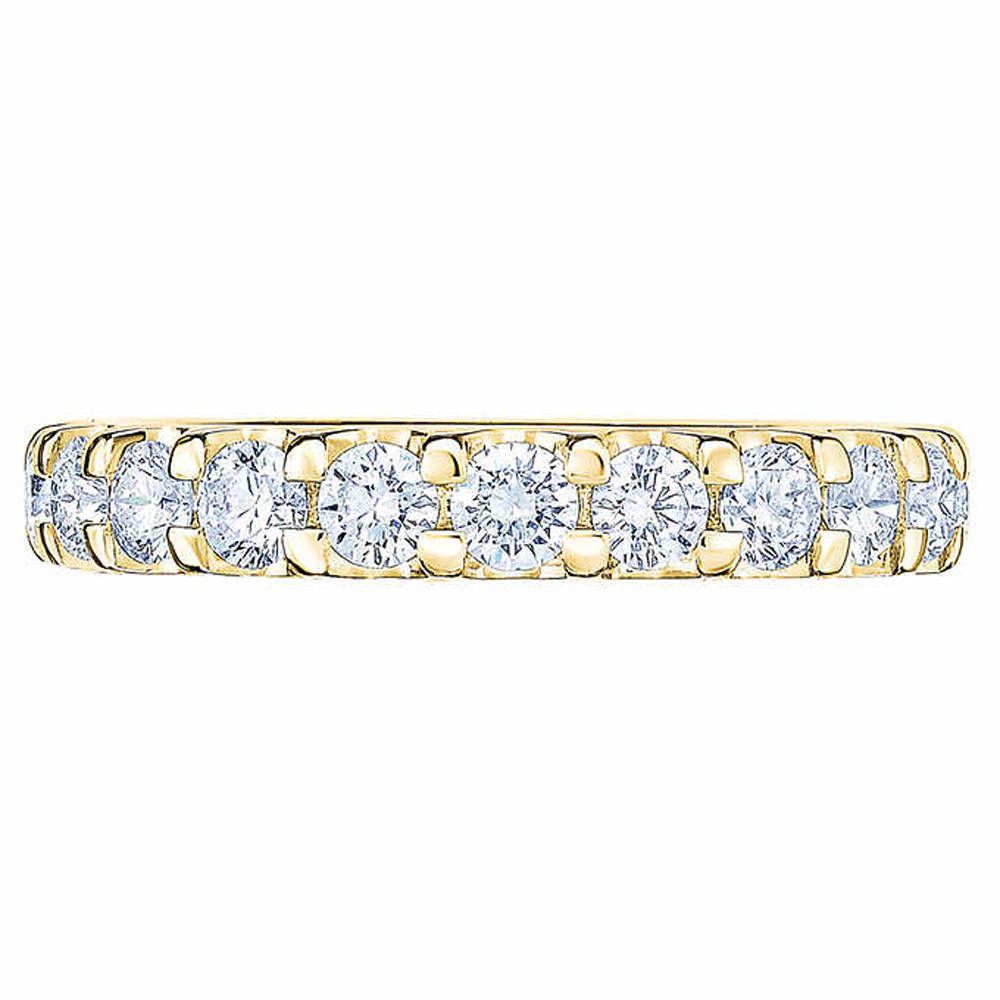 2 Ct Moissanite Eternity Ring Womens Wedding Band 14k Yellow Gold (G-H, VS)