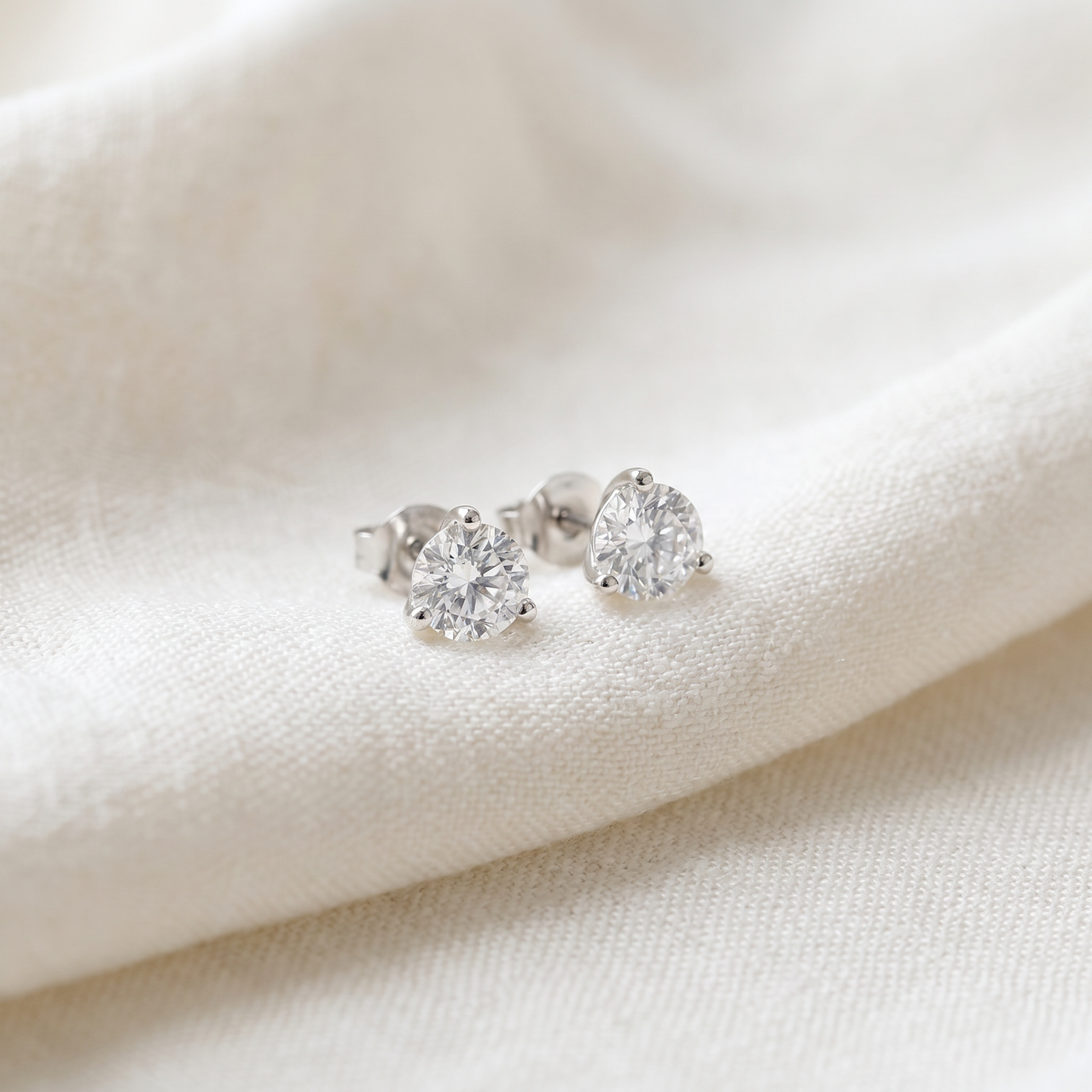 1 ct TDW Lab Grown Diamond Martni Studs 14k Gold Earrings (F-G, SI)