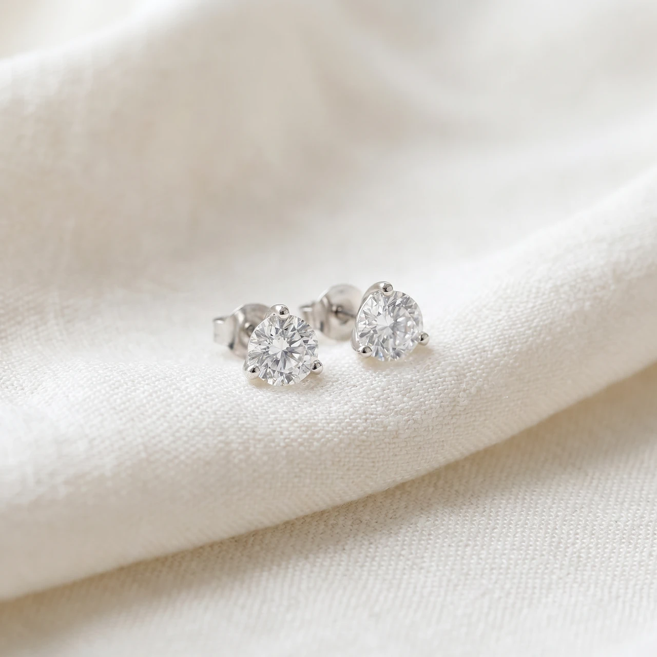 1 ct TDW Lab Grown Diamond Martni Studs 14k Gold Earrings (F-G, SI)