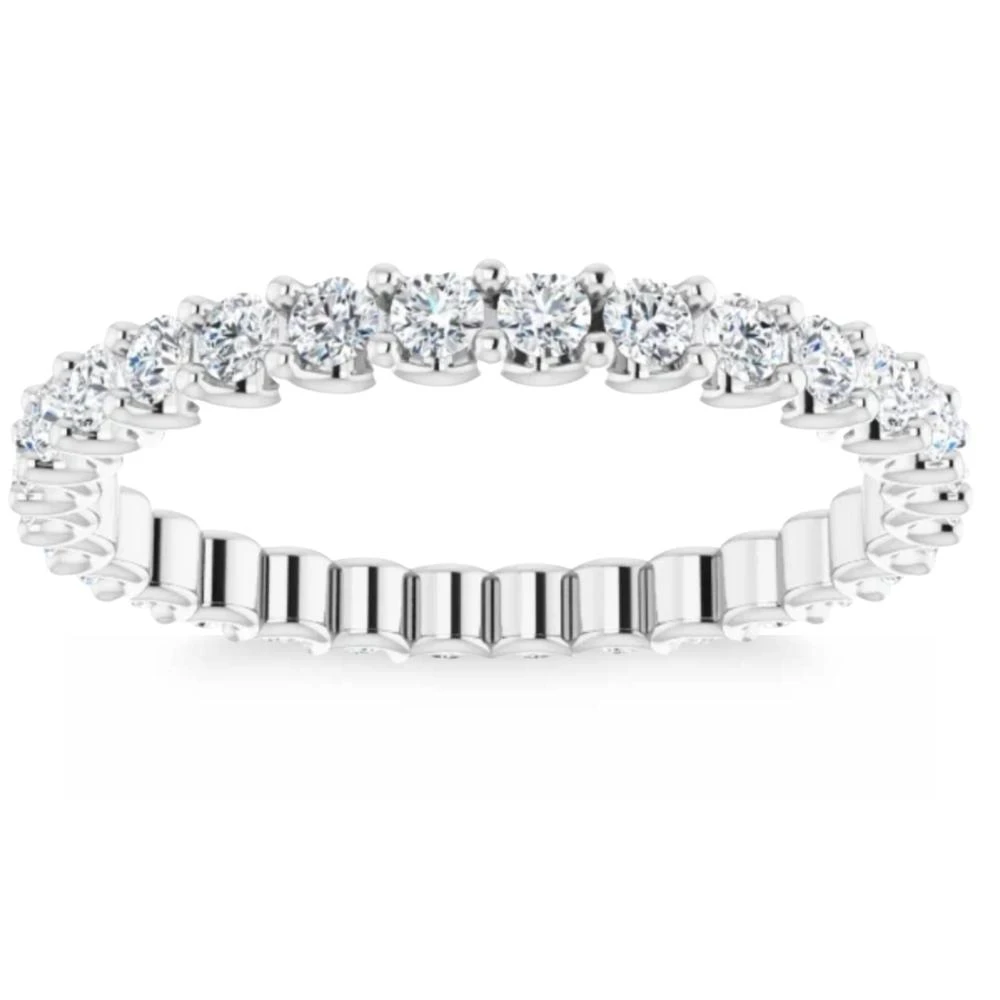 3/4Ct Diamond Eternity Ring 14k White Gold U Prong (H-I, I1)