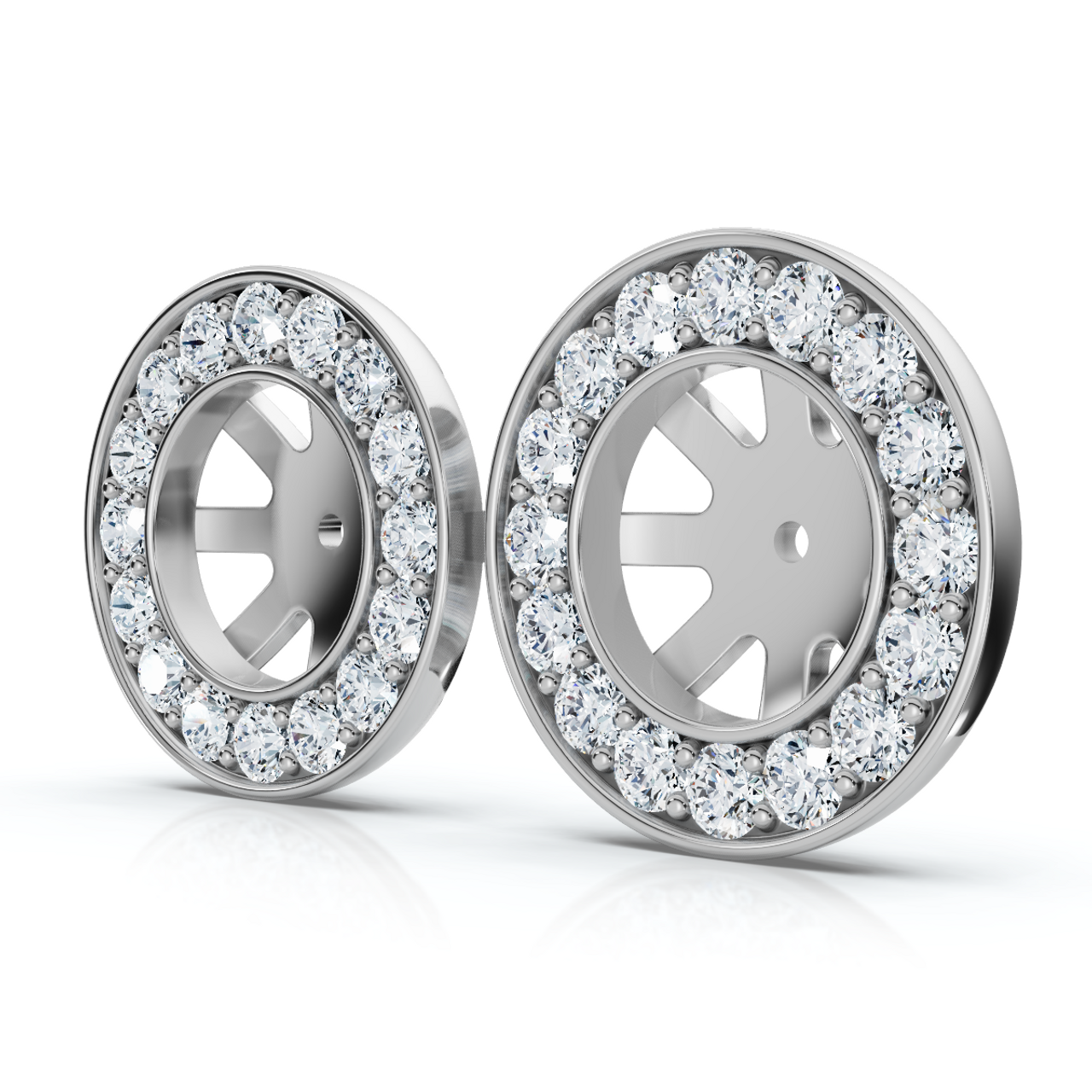 3/4ct Diamond Earring Studs Jackets 14K White  (5.5-6mm) (G-H, I1) 3/4ct Diamond Earring Studs Jackets 14K White  (5.5-6mm) (G-H, I1)