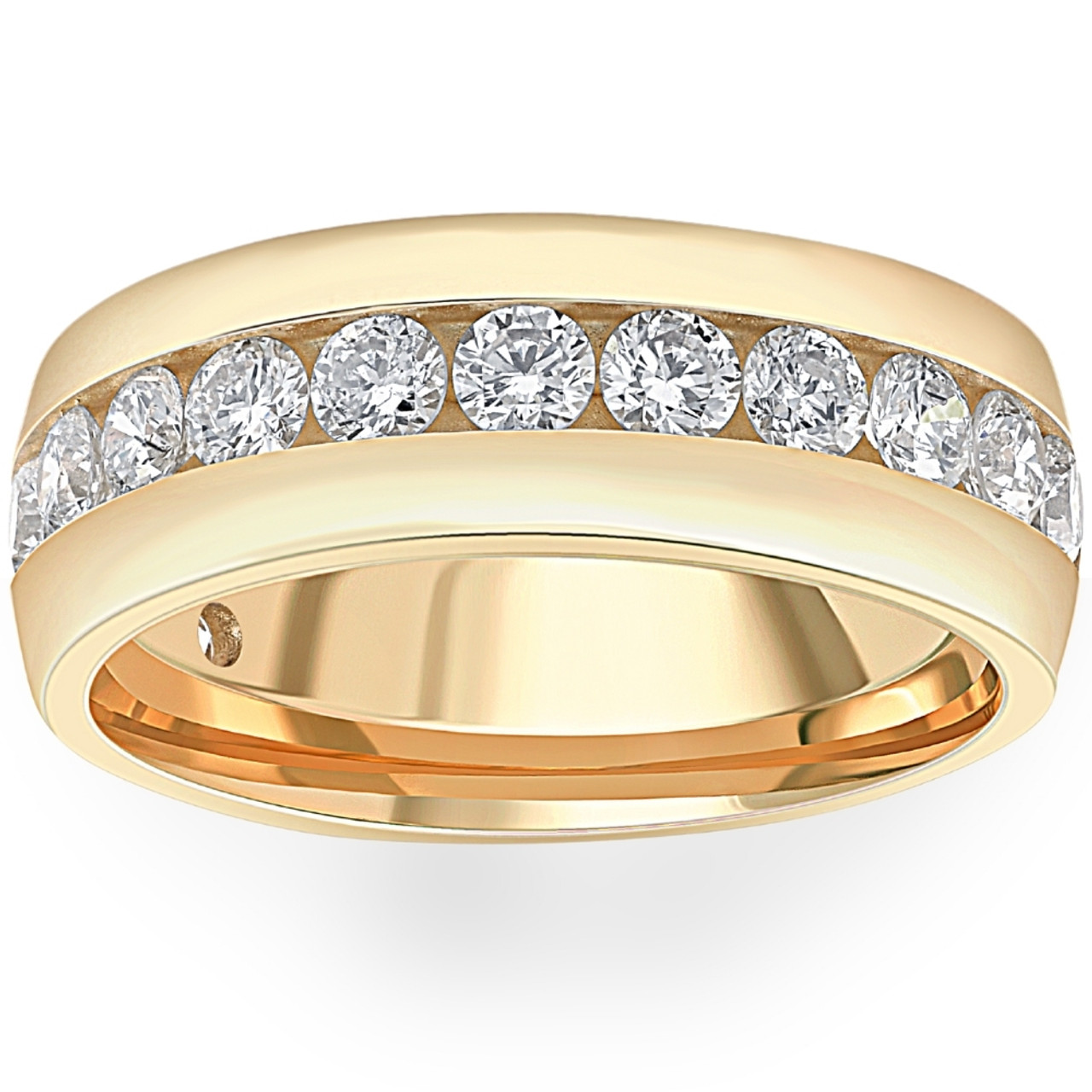 Lab created diamond men's shop wedding band