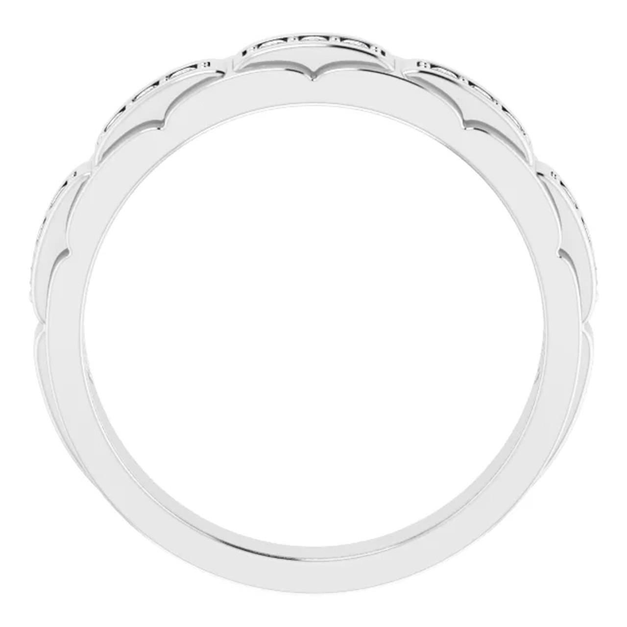 1/3 Ct Mens Lab Grown Diamond Wedding Ring White Gold Anniversary Band (G-H, VS)