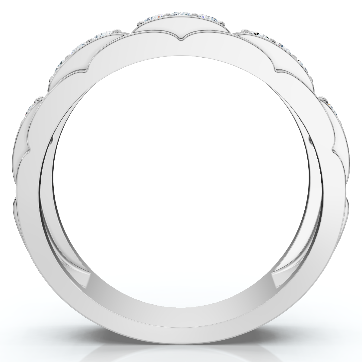 1/3 Ct Mens Lab Grown Diamond Wedding Ring White Gold Anniversary Band (G-H, VS)