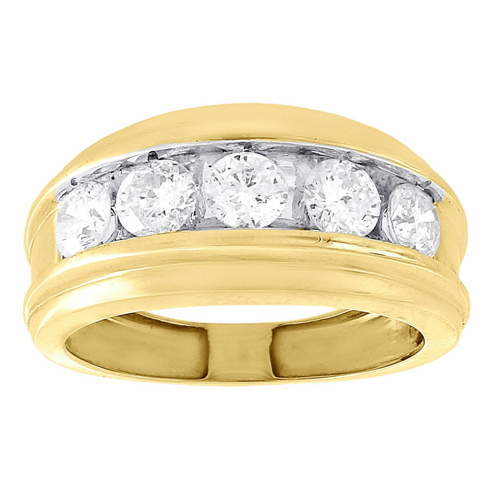 2 Ct Mens Diamond Wedding Ring 10k Yellow Gold (J-K, I2-I3)