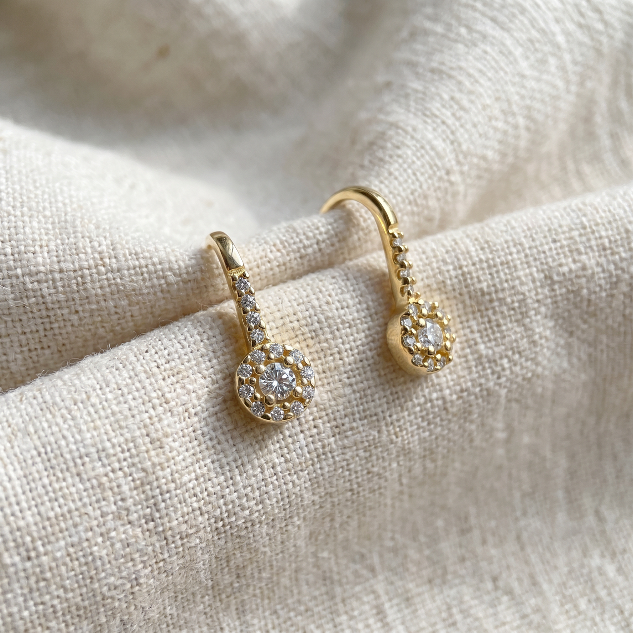 1/4Ct TW Diamond Women's Earrings Yellow Gold (H-I, I2-I3)