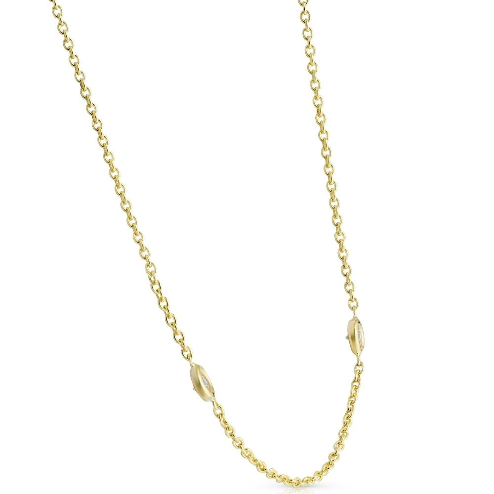 1ct Diamonds By The Yard 18" 14K Yellow Gold Womens Necklace (G-H, I1)