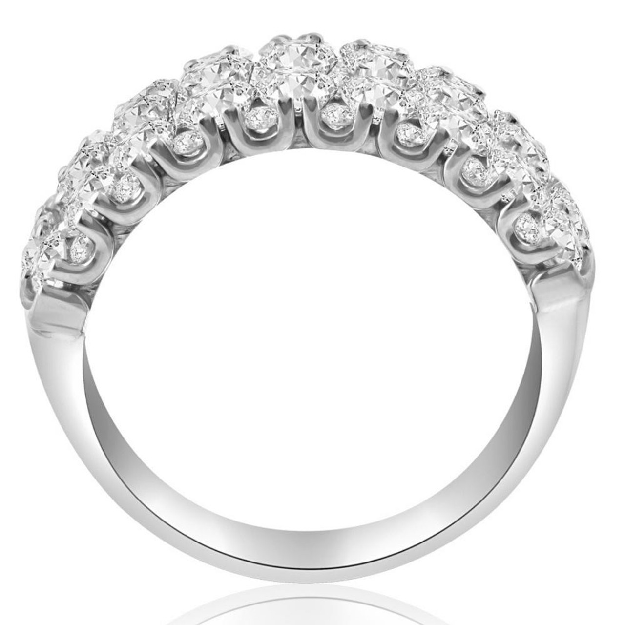 2 3/4Ct Lab Grown Diamond Wedding Ring 10k White Gold (G-H, SI) 2 3/4Ct Lab Grown Diamond Wedding Ring 10k White Gold (G-H, SI)