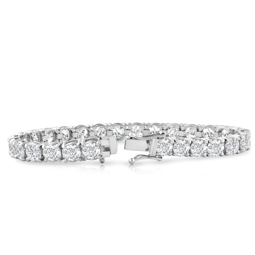 20 Ct Lab Grown Diamond Tennis Bracelet 14k White Gold 7