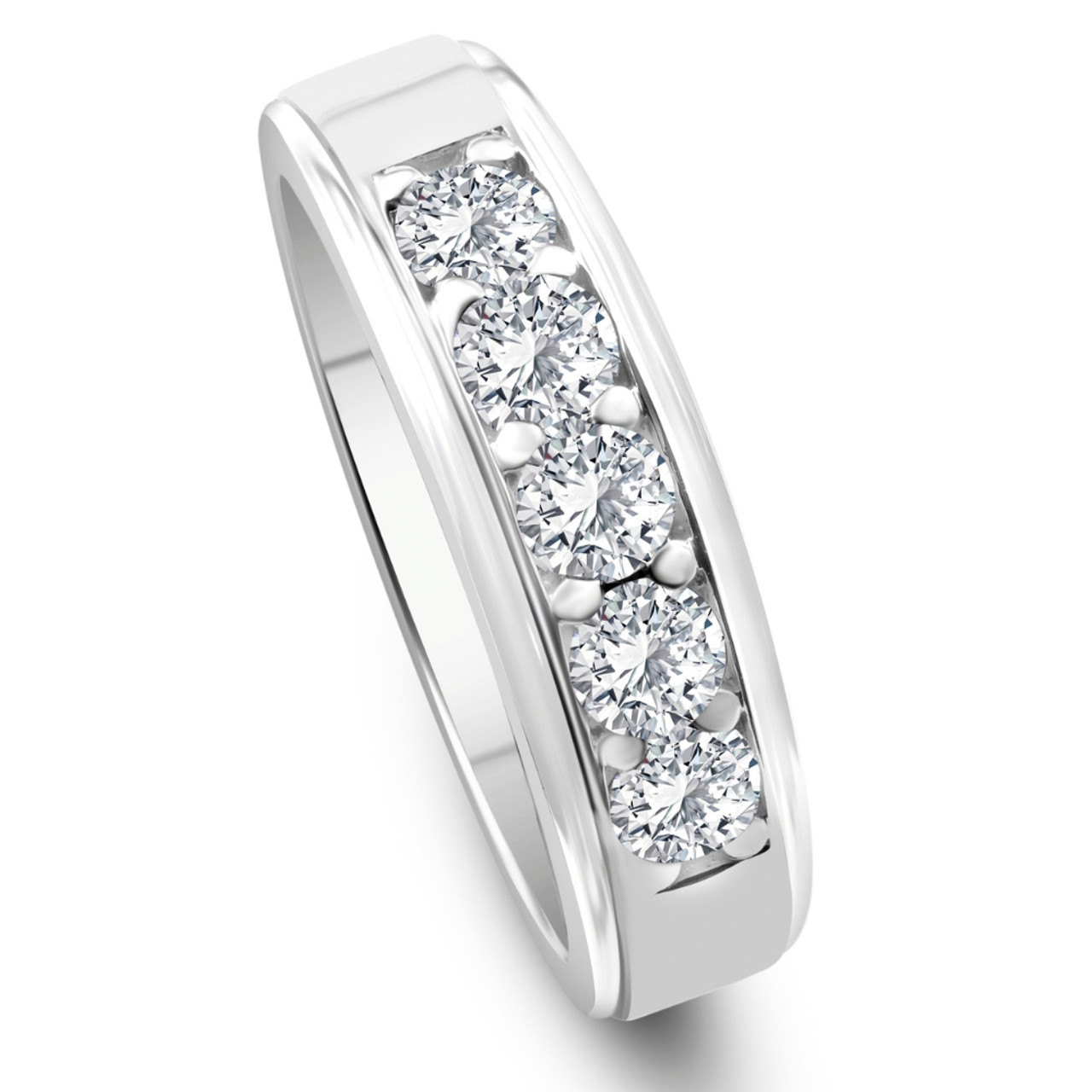 Get the Perfect Men's White Silver Wedding Rings | GLAMIRA.in