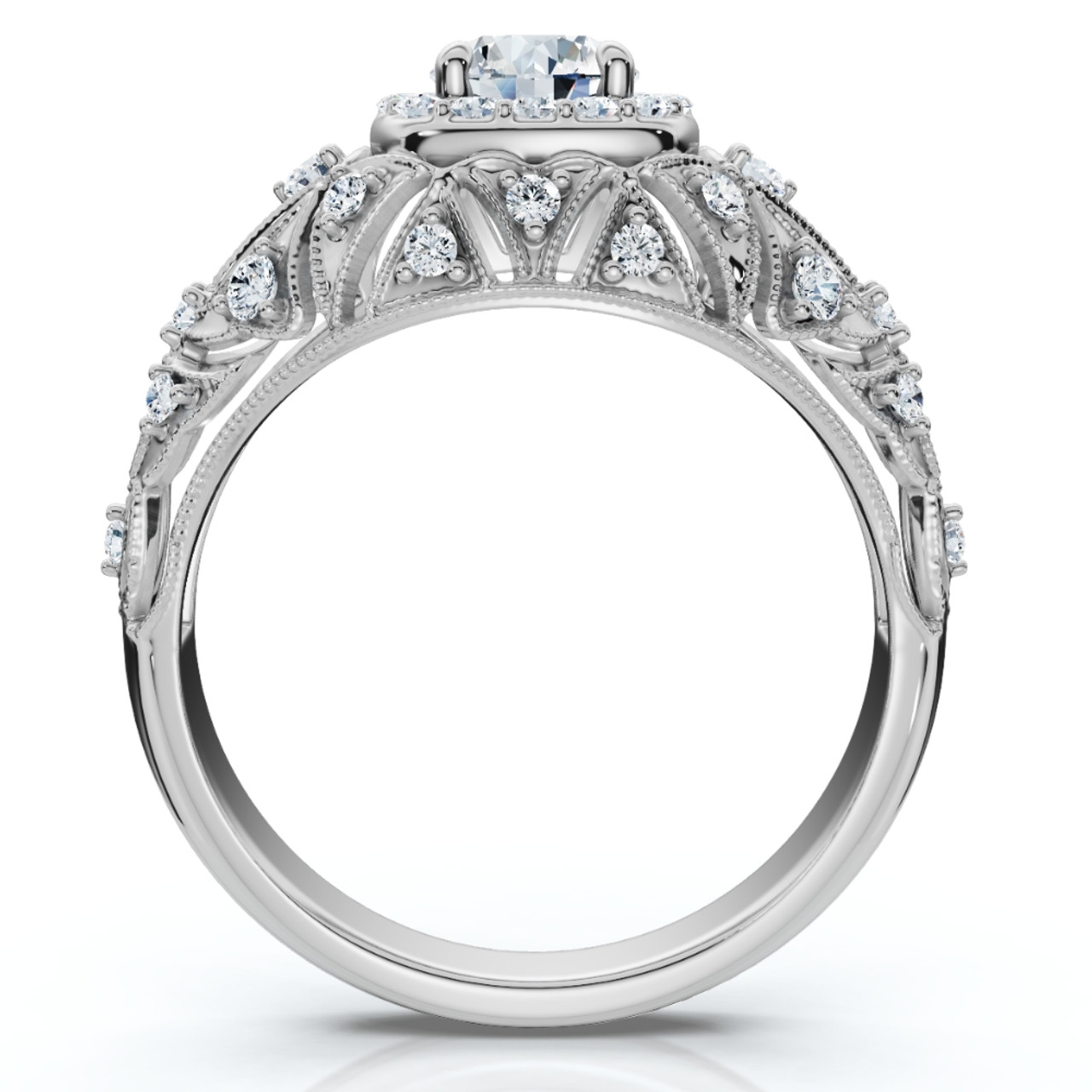 1 Ct Diamond Vintage Engagement Ring Lab Grown in 14k White Yellow or Rose Gold (G-H, SI) 1 Ct Diamond Vintage Engagement Ring Lab Grown in 14k White Yellow or Rose Gold (G-H, SI)