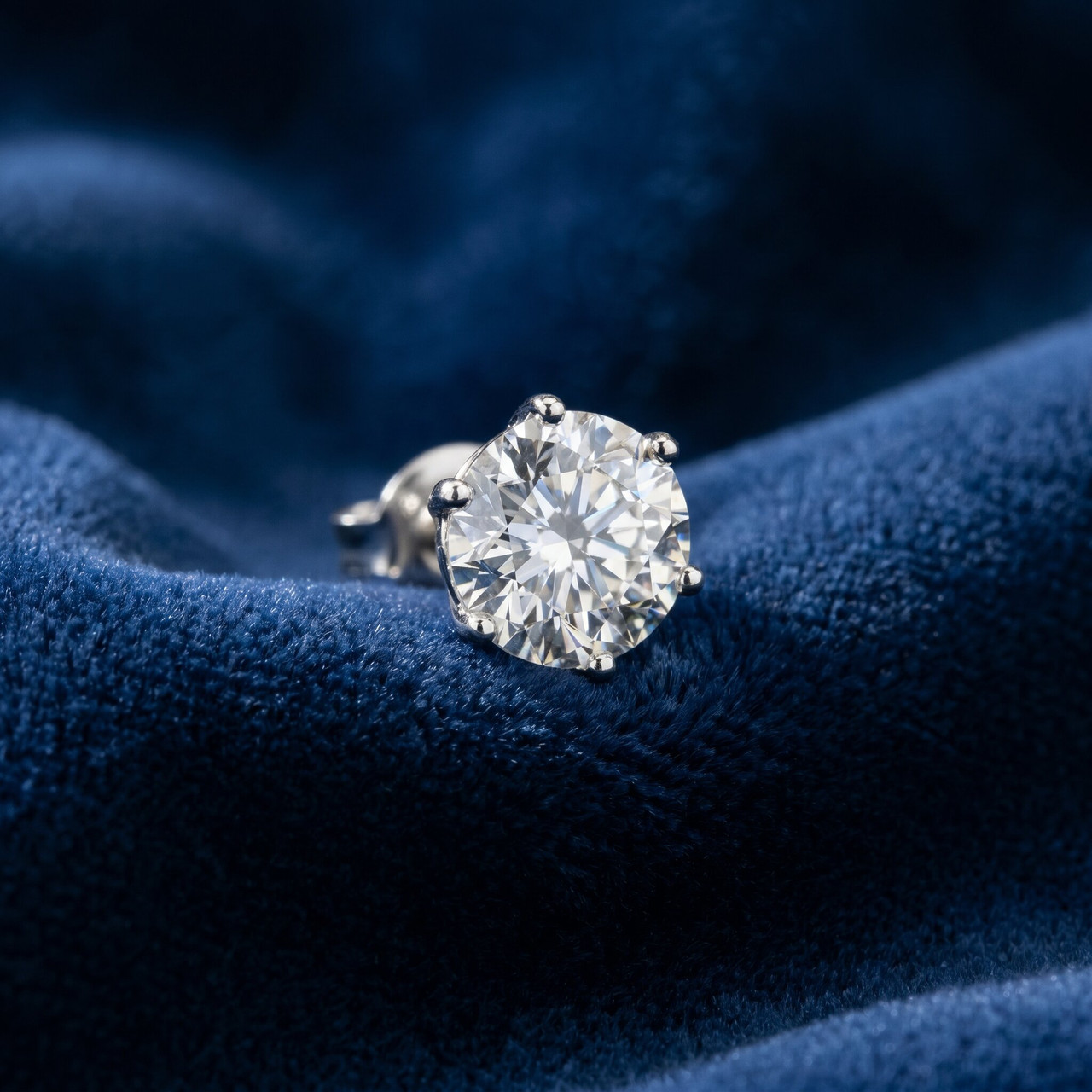 2 1/2Ct T.W. Lab Grown Diamond Screw Back 14k White Gold Studs (F-G, VS)