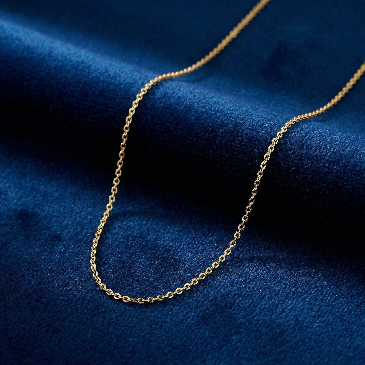 14k Yellow Gold 0.7 millimeters Cable Necklace (18 inches)