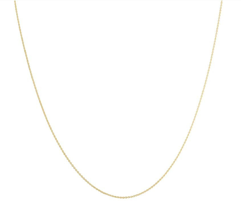 14k Yellow Gold 0.7 millimeters Cable Necklace (18 inches)