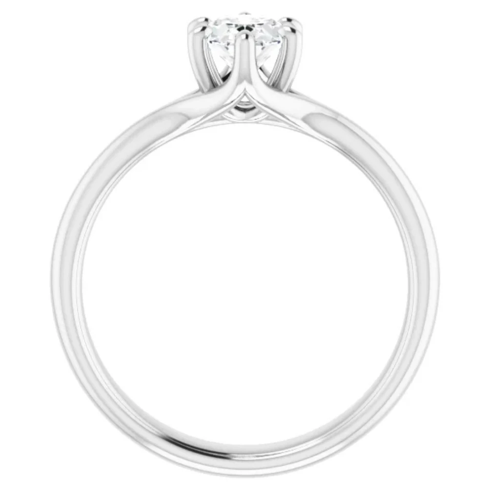 3/4Ct Oval Solitaire Diamond Engagement Ring Lab Grown 14k White or Yellow Gold (H-I, VS)