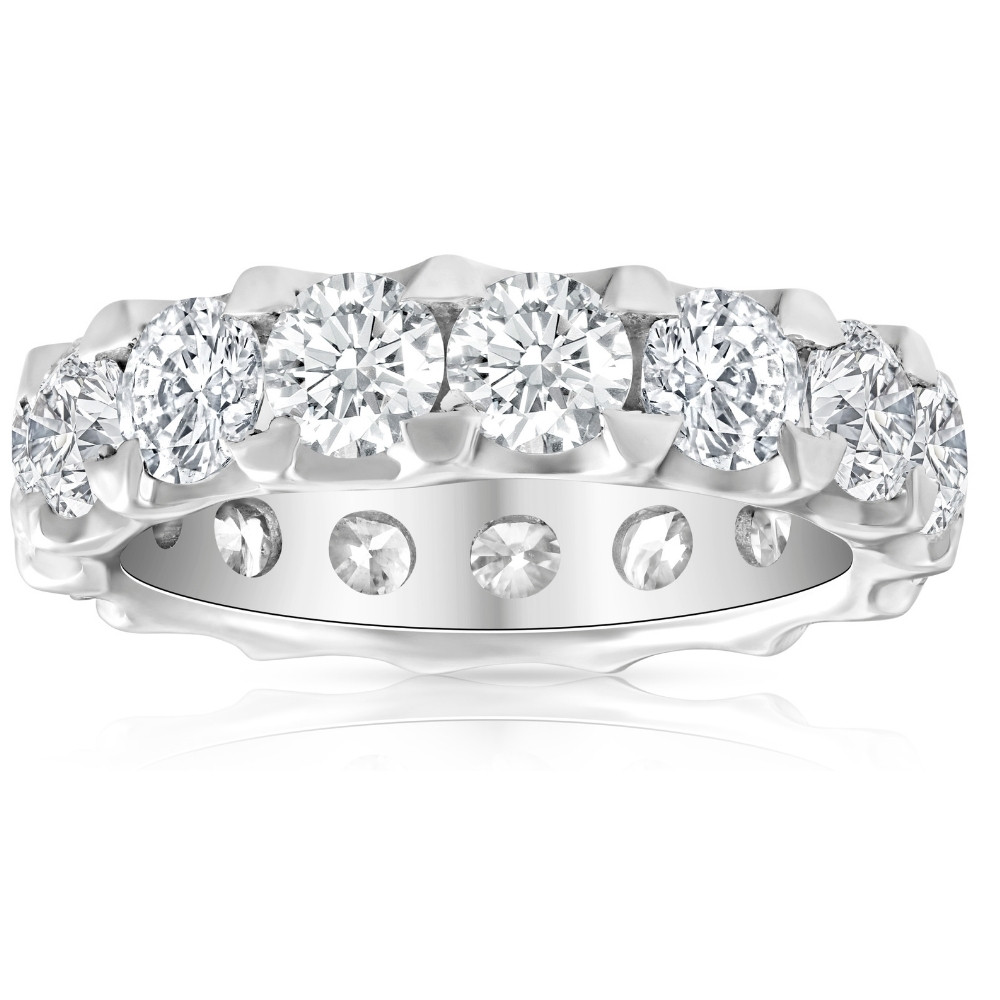 5 Ct Moissanite Eternity Ring in 10k White, Yellow, or Rose Gold (F-G,VVS2)